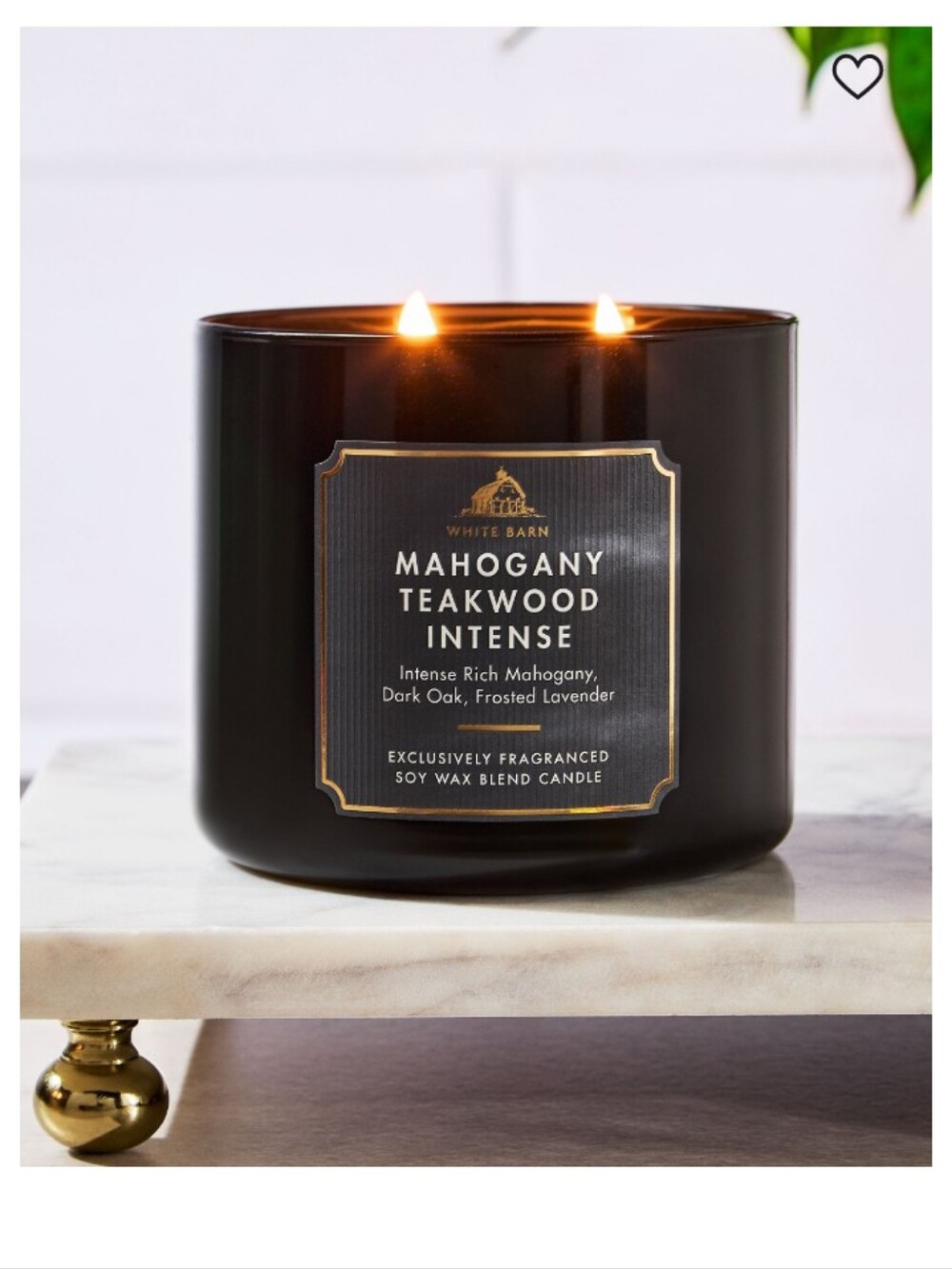 White Barn Dark Brown Mahogany Teakwood Candle